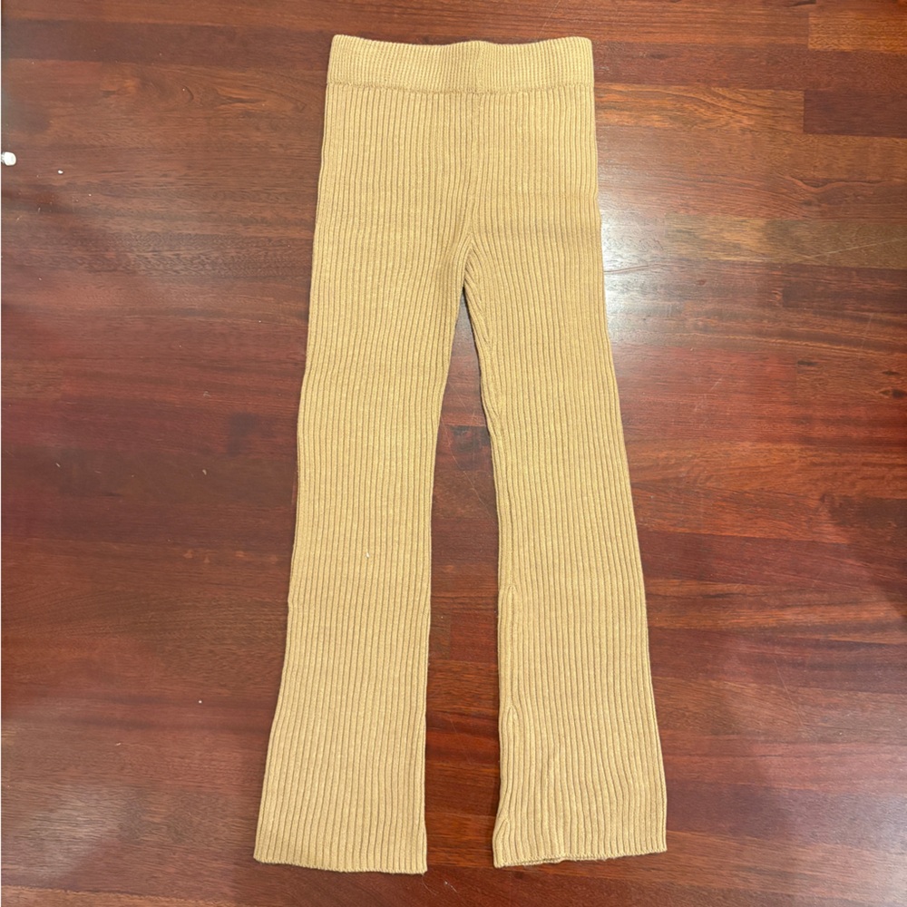 Wild Fable Tan Ribbed Kids Leggings